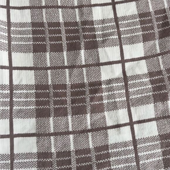 C’isa lizard thicket plaid knit skirt TAN WHITE PLAID NWT LARGE - Picture 4 of 7